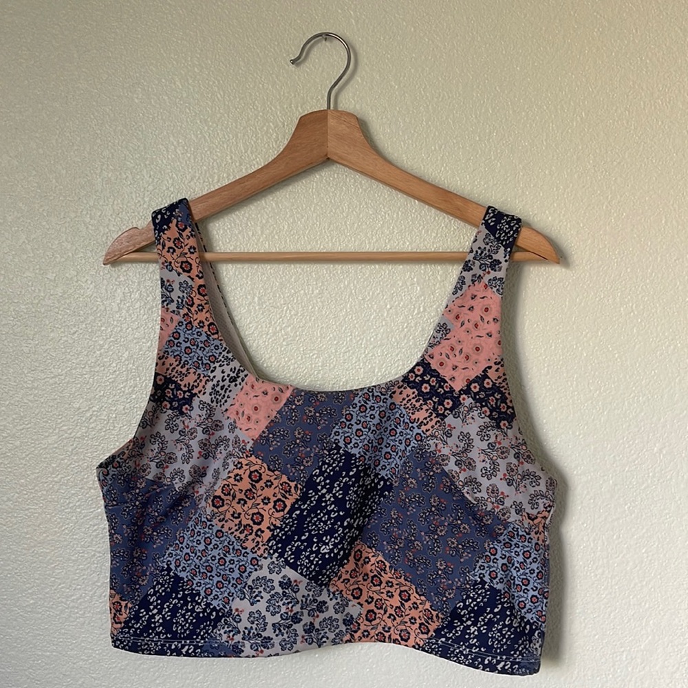 Floral patchwork patterned tank